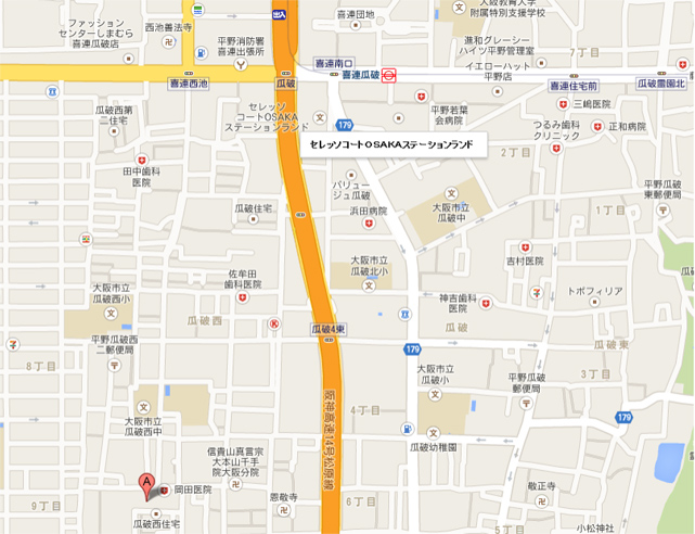 住宅型有料老人ホーム『エターナル瓜破西』の所在地